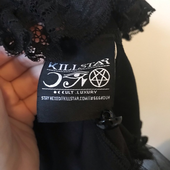 Killstar Death March Dress Black Lace NWOT - Picture 11 of 14